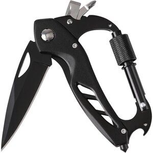 🆕 Multitool Carabiner Keychain Folding Pocket Knife Bottle Opener Screw driver
